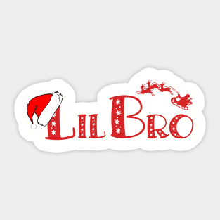 Christmas Family Name "Lil Bro" Photo Design Shirt Sticker